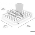 thumbnail image 3 of Umbra Sinkin Dish Drying Rack – Dish Drainer Kitchen Sink Caddy with Removable Cutlery Holder, Fits In Sink or on Countertop, White, 3 of 8