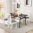thumbnail image 3 of Giantex Mid Century Upholstered Dining Chairs, Rubber Wood Frame Kitchen Chairs,  Side Chairs for Kitchen, White, 3 of 9