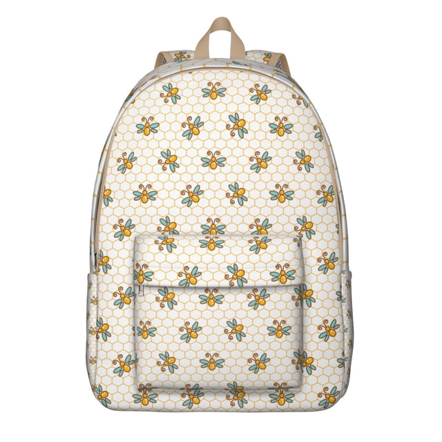 Cartoon Bee Backpack – Cute Bumble Bee Print Design Daypack for Daily Use, School, and Short Travel