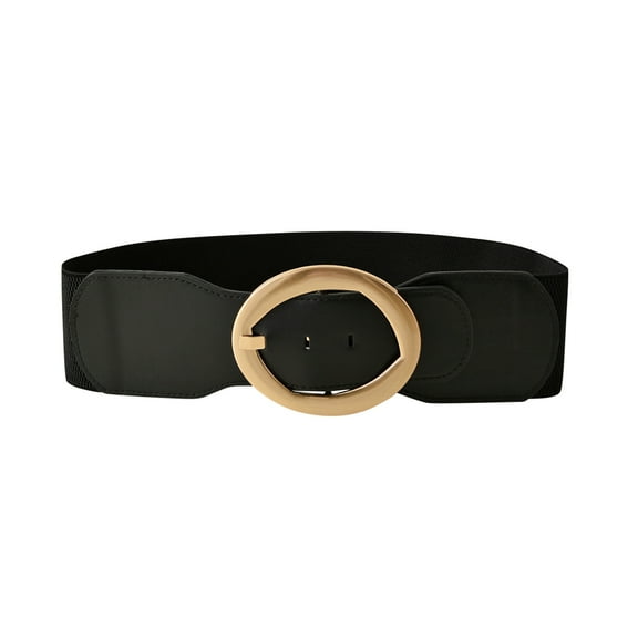 Prolriy Belts for Women Stretch Belt Narrow Buckle Dress Waist Leather Women Fashion Belt Waistband Thin Belt Womens Belt Black