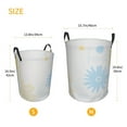 thumbnail image 5 of Round Laundry Basket, Colorful Beautiful Flowers Abstract Pattern Foldable With Handle Waterproof Small Size, 5 of 8