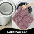 thumbnail image 3 of PrimeBeau 3 Piece Non Slip Soft Absorbent Bath Mat Set(17''x24''+20''x32''+20''x24'' U-Shaped), Mauve Color, 3 of 7