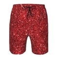thumbnail image 4 of Naloa Red Glitter Men's Beach Shorts, Surfing shorts, Swim trunks, Quick Dry Swim Trunks for Surfing Beach Fun - Large, 4 of 9