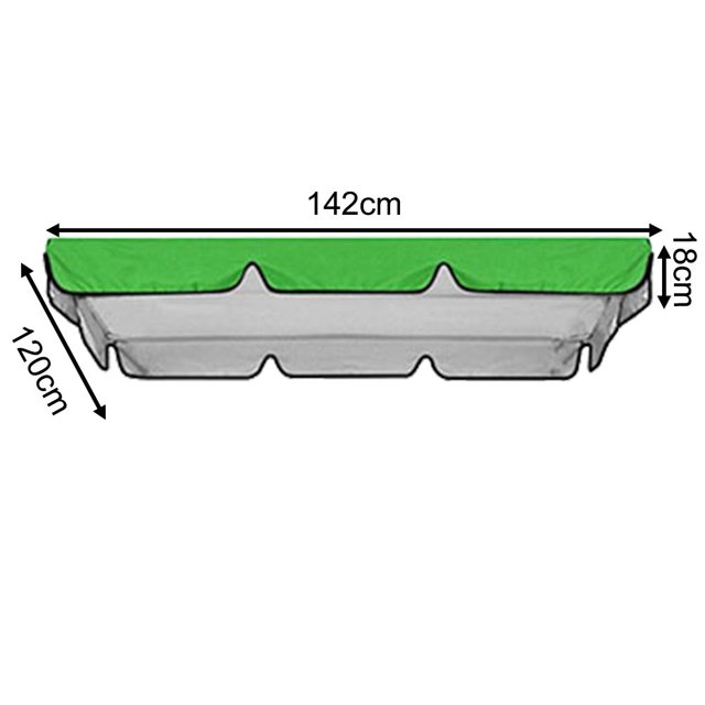 UV-resistant Swing Cover Replacement Canopy Cover For Garden Yard Waterproof And UV-resistant For 3-seater Swing