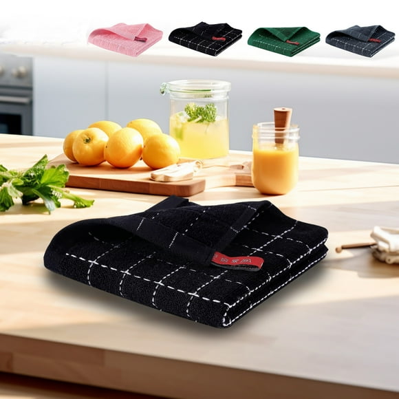 Paño de Limpieza Multiusos - Paño de Cocina Súper Absorbente para Uso en Seco, Negro MNFD