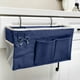 thumbnail image 5 of Organizador de bolsa de almacenamiento para literas superiores | Organizador de tela colgante con bolsillos grandes y pequeños | Cesta de lona para guardar cosas junto a la cama, ideal para dormi, 5 of 5