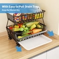 thumbnail image 4 of Wisdom Star 5 Tier Kitchen Wire Storage Basket Utility Cart with Wheels, kitchen and storage cart,44.1*11.4*16.1in, Black, 4 of 10