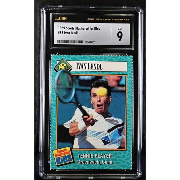 Ivan Lendl 1989 Sports Illustrated for Kids tennis card CSG graded 9 MINT