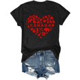 thumbnail image 4 of T-shirt Imprimé Fête du Canada pour Femmes, Manches Longues, Col Rond, Décontracté, Tendance, Confortable, Été, Sport, 4 of 5