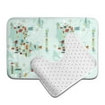 thumbnail image 6 of Xecao World Travel Map 2-Piece Vintage Seamless Anti-Skid Mat Set, featuring a stylish pattern for a safe and elegant toilet rug experience, 6 of 6