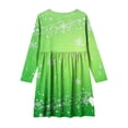thumbnail image 4 of Posijego Girls Clover Printed Dress St Patrick's Day Dress Crew Neck Long Sleeve Spring Dresses for Girls, 4 of 6