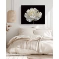 thumbnail image 3 of Flower Black Wall Art for Living Room,Canvas Picture Wall Decor for Bathroom Bedroom,Gold White Abstract Floral Aesthetic Painting Artwork for Office Kitchen Hallway Dining Room Home Decor 12"x16", 3 of 8