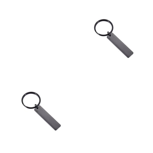 Monstrate Llavero en blanco de acero inoxidable Decoración polaca Llavero Ropa Cintura Llavero Regalos Llaves Accesorio decorativo Negro Negro 2piezas