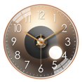 thumbnail image 2 of Reloj de pared colgante digital redondo grande moderno de 30 cm reloj silencioso interior dormitorio sala de estar oficina en casa Hotel tiendas cafe negro Baoblaze Reloj de pared colgante, 2 of 8