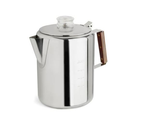Percolator Coffee Pot.TOPS, Rapid Brew Stainless Steel Stovetop