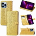thumbnail image 2 of Funda Cartera FOXDOCK para iPhone 13 ProMax , Flip PU con Relieve de Gatos y Perros, Tarjetero y Soporte, 2 of 6