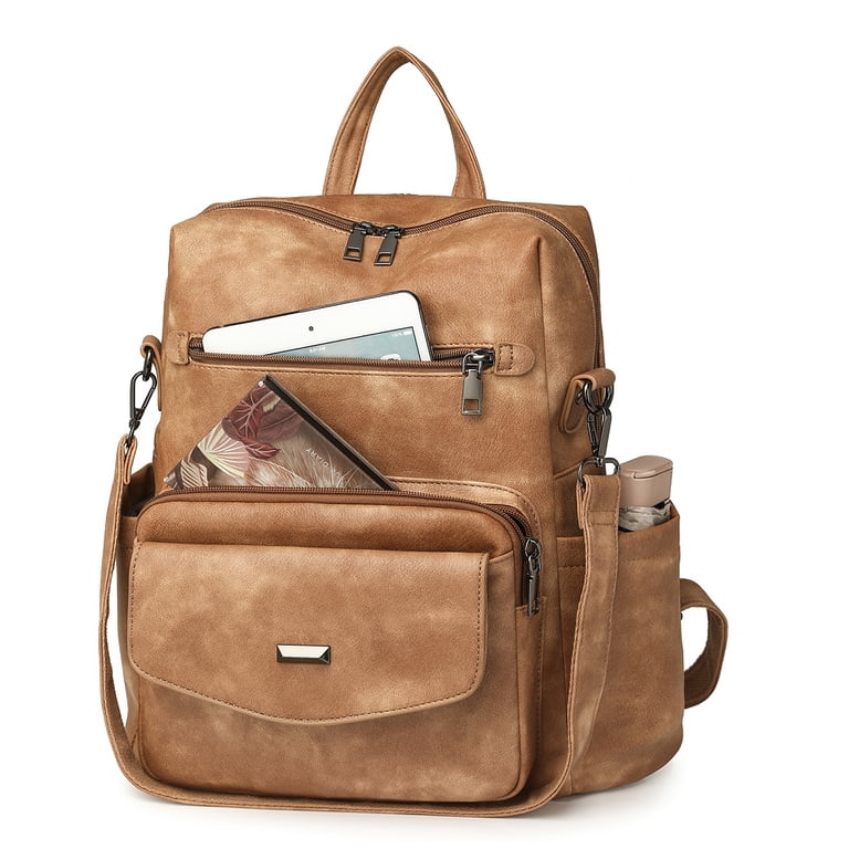 Womens Backpack Purse Fashion Pu Leather Anti-theft Large  display picture 3