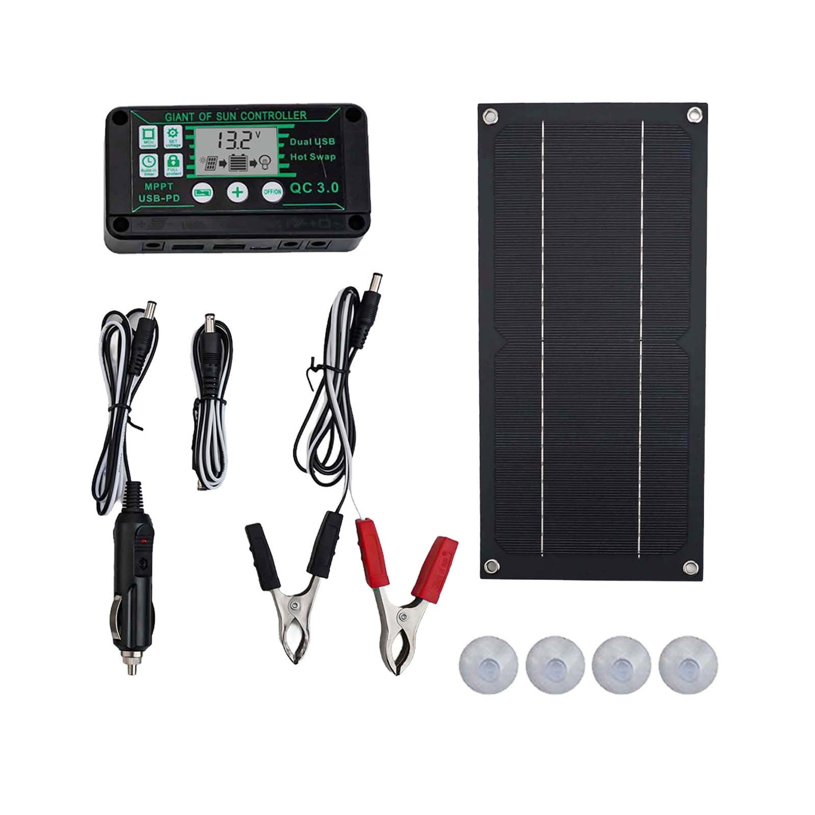 Waterproof Solar Panel Kit 600W 18V Portable Solar Charger With Outdoor Battery Powered for Cars Motorcycles And Camping