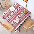 thumbnail image 2 of Red and White Christmas Reindeer Pattern Square Tablecloth,Waterproof Square Table Cover,Wipeable Spillproof Washable Table Cover for Home Kitchen Party Decor 42"X42"(107x107cm), 2 of 6