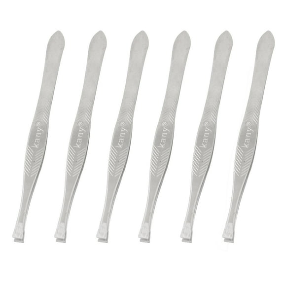 Unique Bargains Handy Eyebrow Tweezers Hair Trimmer Shaper Slant Tip 6 Pcs