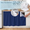 thumbnail image 5 of Navy Blue Pure Color Cabinet Curtains 32"W x 55"L,Dustproof Sink Skirt Curtain for Kitchen Bathroom,Aesthetics Contemporary Luxury Adhesive Desk Skirt Door Cover Curtains for Pantry Office Closet, 5 of 8