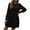 Black, variant on LLYwey s Western Dresses for Women Spring and Round Neck Dots Solid Color Long Sleeve Closed Dress New Casual Dresses Black S
