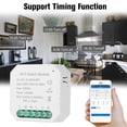 thumbnail image 3 of Smart WiFi Relay Switch, Mini Curtain Control Home Modification Module for Light Two Way 16A, Compatible with Alexa, Interruptor Smart Life, Tuya App Remote Control, Timer Function, 3 of 7