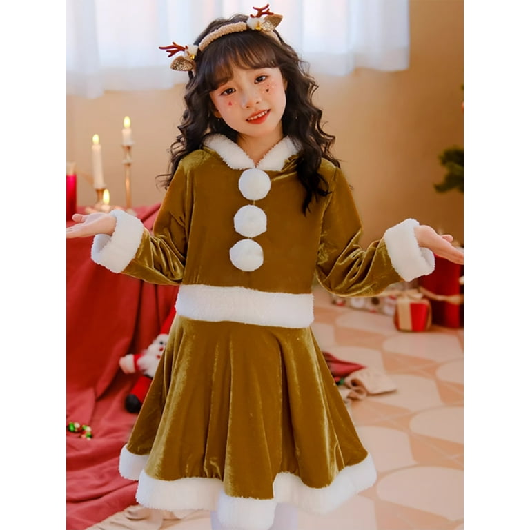 Long sleeve santa dress hot sale