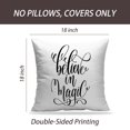 thumbnail image 2 of LALILO Throw Pillow Covers Magic Black And White Lettering Magical Cushion Cover 18" x 18", 2 Pack, 2 of 6