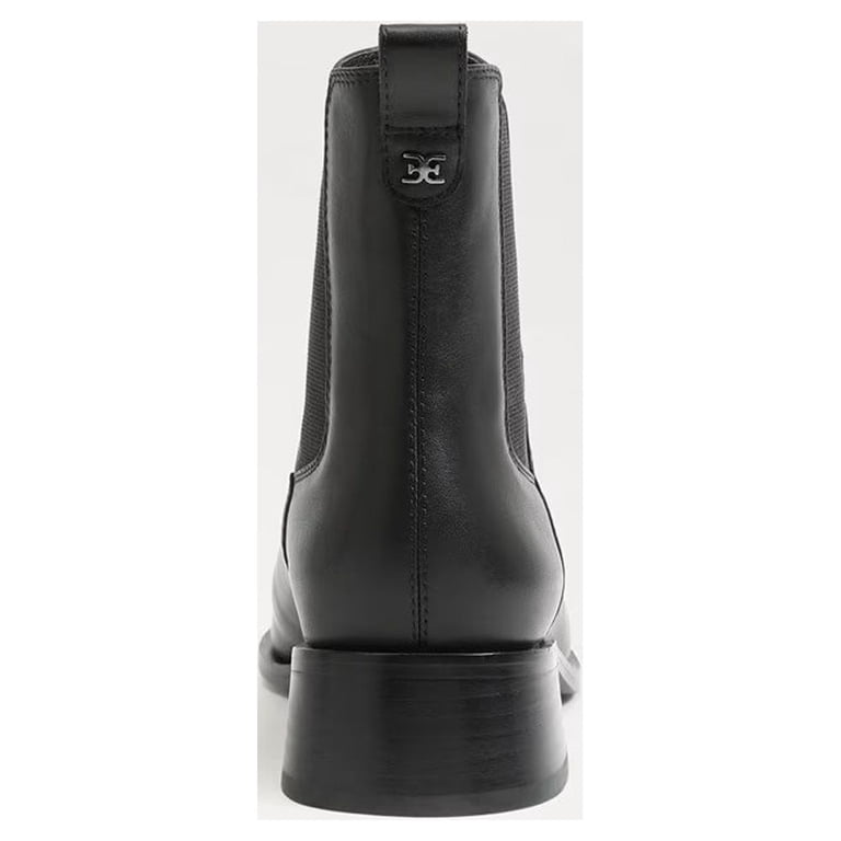 Sam Edelman Torance Black Leather Pull On Square Toe Bit  display picture 1