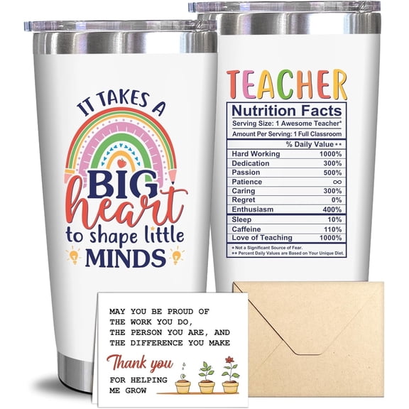 NewEleven Teacher Appreciation Tumbler with Inspirational Design - 20oz  Stainless Steel