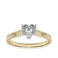 thumbnail image 1 of 1.00 T.C.W Heart Shape Natural Diamond Latest Design Solitaire Wedding Ring for Ladies Solid 14K Yellow Gold Size 8, 1 of 1