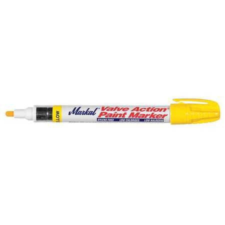 MARKAL 96821 Valve Action Paint Marker Medium Tip, Yellow