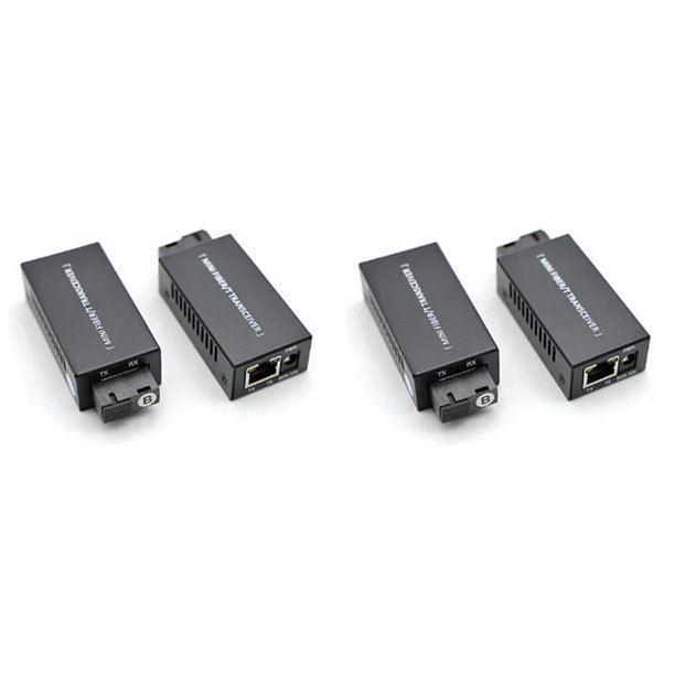 2 Par Gigabit 100/1000M A/B SC Ethernet Conmutador de Fibra Convertidor de Medios Rj45 Transceptor ÓPtico 20KM Conmutador de Fibra