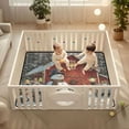 thumbnail image 2 of WOBOGO Elegant Snowman Baby Playmats Extra Large Waterproof Rollable Activity Pads for Toddlers 50×50inch, 2 of 7