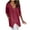Wine, variant on Womens Tops and Blouses Summer Women's Cropped Sleeves V-Neck Cotton Line Loose Shirt Blouse