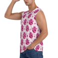 thumbnail image 3 of Fotbe Groovy Pink Disco Balls Men's Camiseta sin Mangas Estampada para Hombres, Playera Casual para Gimnasio, Entrenamiento, Playa-Medium, 3 of 7
