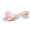 stag126-Pink, variant on Women's 3D Flower Sandals Dressy Square Toe Floral Flat Slides Summer Beach Boho Sandals Cute Wedding Soft Comfortable Slippers Pink 5.5