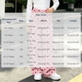 thumbnail image 4 of LangJing Girls Polka Dot Printed Fleece Sweatpants Youth Kids Elastic Waist Casual Drawstring Wide Leg Pants, 5-15Years, 4 of 7