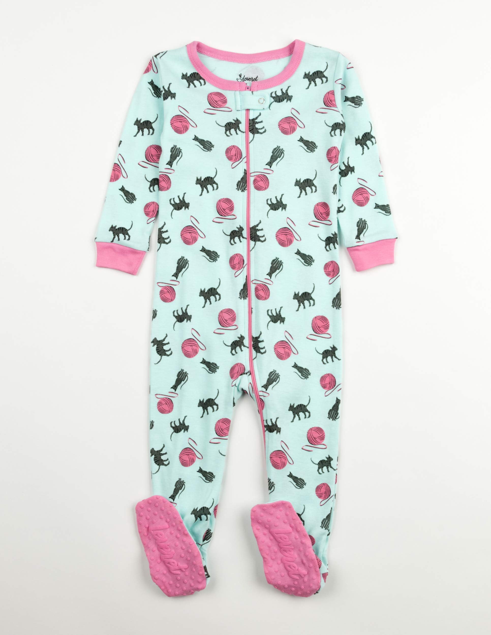 Leveret Kids Pajamas Baby Boys Girls Footed Pajamas Sleeper 100 Cotton