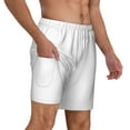 thumbnail image 3 of Balery White Mens Swim Trunks Swim Shorts for Men Quick Dry Inseam Beach Shorts with Compression Liner Pocket-Medium, 3 of 9
