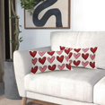 thumbnail image 6 of Valentines Day Lumbar Pillow Covers 12X20 In Red Pink Heart Valentine''s Day Decorative Pillow Cases Anniversary Wedding Cotton Linen Throw Pillows Set of 2 Holiday Home Decor For Sofa Couch Outdoor, 6 of 6