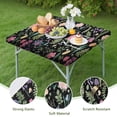thumbnail image 4 of Pioneer Flower Floral Print Pattern Square Fitted Tablecloth with Elastic Edge,Square Table Cover,Washable Elastic Table Cover for Home Kitchen Party Decor 36"x36", 4 of 6