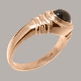 thumbnail image 3 of LBG British Made Classic Solid 14k Rose Gold Natural Garnet Unisex Engagement Ring - 33 size options - Size 5.25, 3 of 6