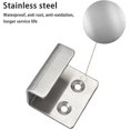thumbnail image 4 of Hanger Wall Hook Stainless Steel Tile Display Wall Hanger Heavy Duty Fixing Bracket Photo Frame Fixing Bracket(silver)(6pcs), 4 of 4