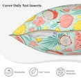thumbnail image 3 of KLL Bright Peach Decorative Throw Pillow Covers Velvet Soft for Couch Sofa Bedroom Living Room Outdoor (No pillow core)- 16"x16", 3 of 5