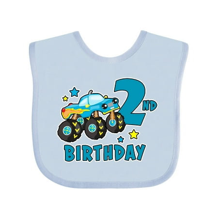 

Inktastic 2nd Birthday Monster Truck Gift Baby Boy Bib