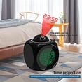 thumbnail image 2 of Child White Projection Digital Weather LCD Clock Bell Alarm Display Backlight Projector Home Clock Timer Adult White Toy Poodle on Selective Focus, 2 of 5