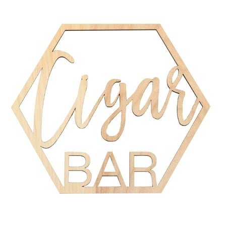 Koyal Wholesale Wood Cigar Bar Sign, Party Banner, Decorations For Wedding, Bachelor Party, Cigar Lounge, Man Cave, (Best Cigars For Bachelor Party)