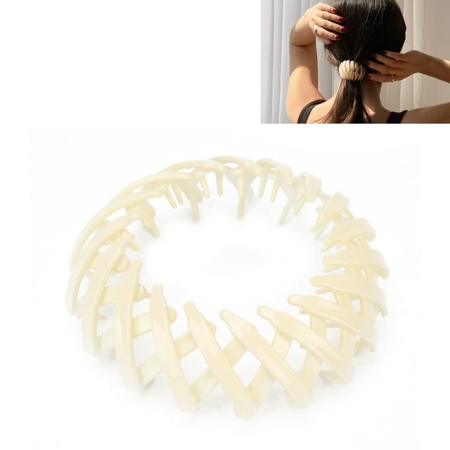 Expandable BirdShaped Hair Clip, Teeth for Grip, Simple & Elegant, Plastic, Accessories for Bun & Ponytail